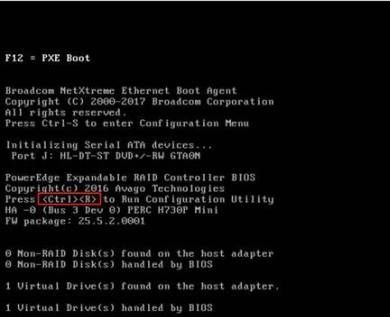 Dell R730服务器创建raid方法